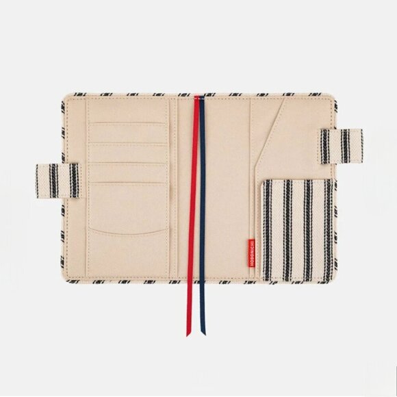 Hobonichi Lined Fabric Herringbone (Ivory x Black) A6 2025 w Uniball Pen - NEW - Picture 13 of 16